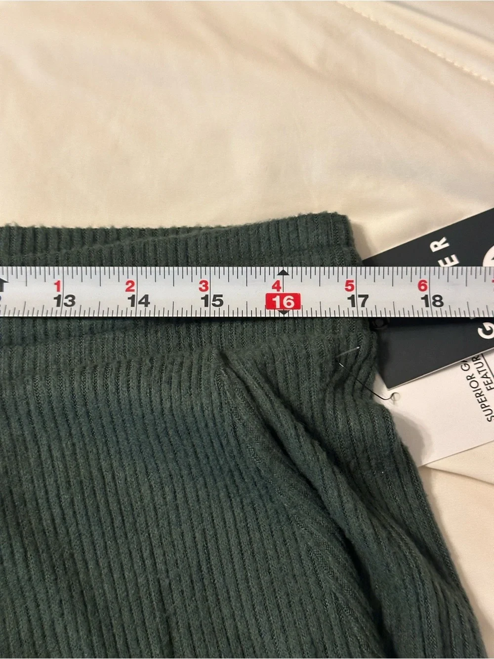 Glyder 7/8 Ribbed Drawstring Cozy Jogger Pants in Green - NWT - Size XL